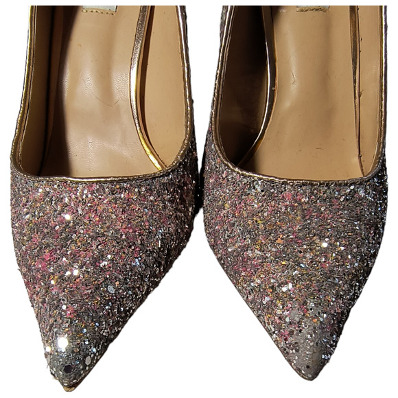 Steve Madden Glitter Pumps Women's size 9M Multicolor with Gold 4.5 Heel Shoes - Picture 7 of 13